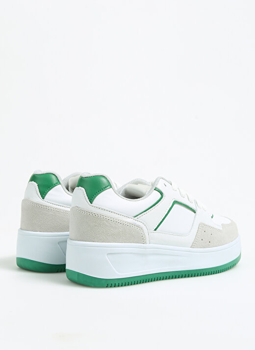Fabrika Beyaz - Yeşil Kadın Sneaker TERSHY  3