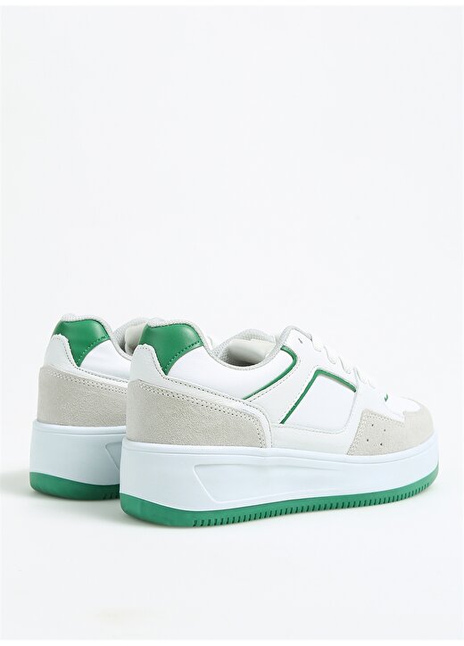 Fabrika Beyaz - Yeşil Kadın Sneaker TERSHY 3