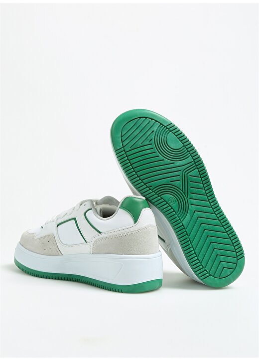 Fabrika Beyaz - Yeşil Kadın Sneaker TERSHY 4