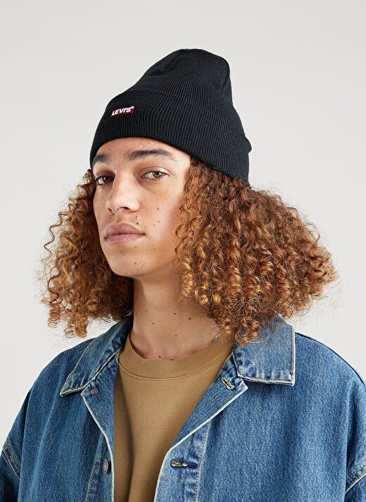 Levis Siyah Erkek Bere BEANIE - BABY TAB LOGO 2