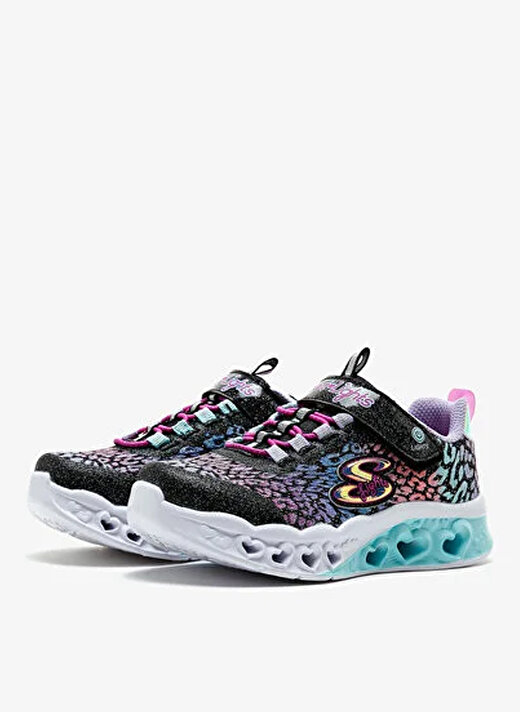 Skechers Siyah - Çok Renkli Kız Çocuk Yürüyüş Ayakkabısı 302314L BKMT FLUTTER HEART LIGHTS-L 3