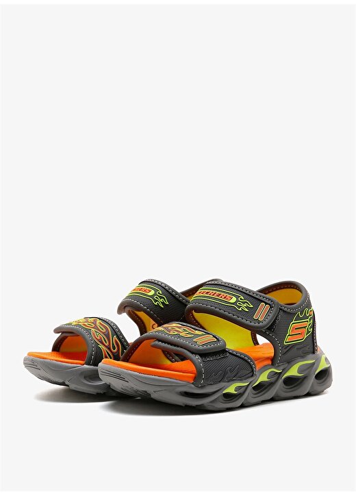 Skechers Gri - Açık Yeşil Erkek Çocuk Sandalet 400109L CCLM THERMO-SPLASH 3
