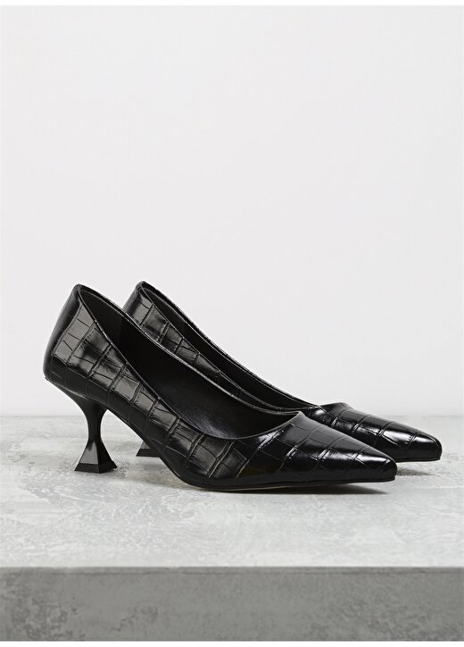 Fabrika Kadın Siyah Topuklu Ayakkabı BUTTON 2