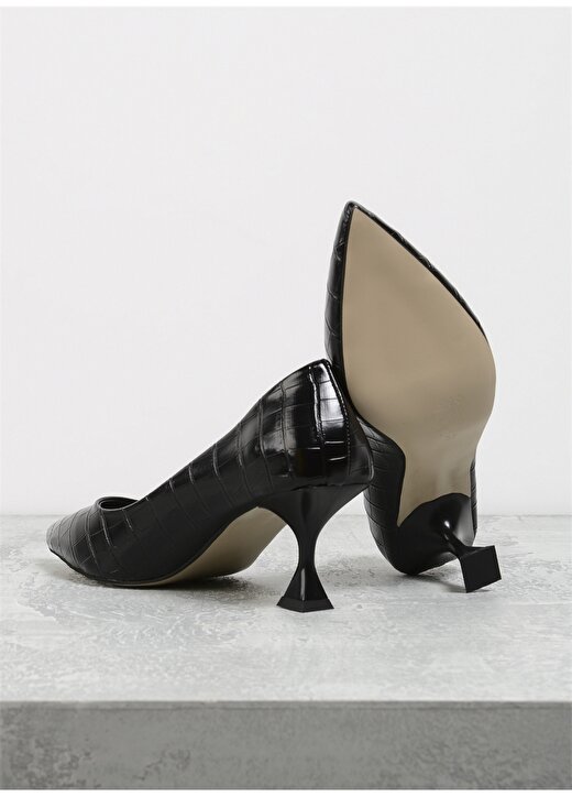 Fabrika Kadın Siyah Topuklu Ayakkabı BUTTON 4