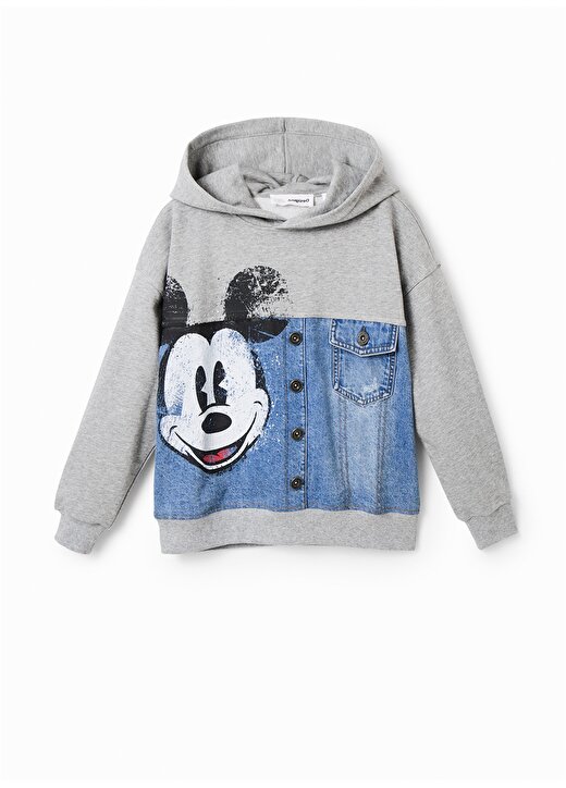 Desigual Mickey Mouse Baskılı Çok Renkli Erkek Çocuk Sweatshirt 22WBSK03 1
