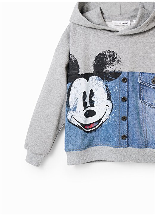Desigual Mickey Mouse Baskılı Çok Renkli Erkek Çocuk Sweatshirt 22WBSK03 2