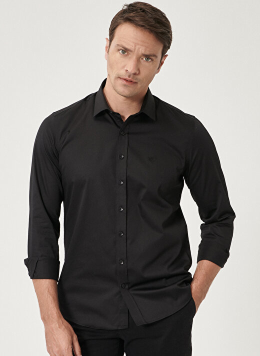 Beymen Business Klasik Gömlek Yaka Siyah Erkek Gömlek 4B2000000011 1
