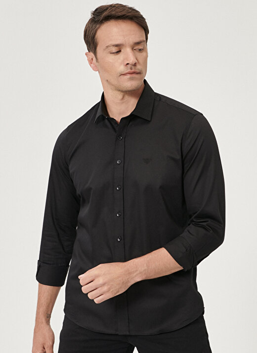 Beymen Business Klasik Gömlek Yaka Siyah Erkek Gömlek 4B2000000011 2