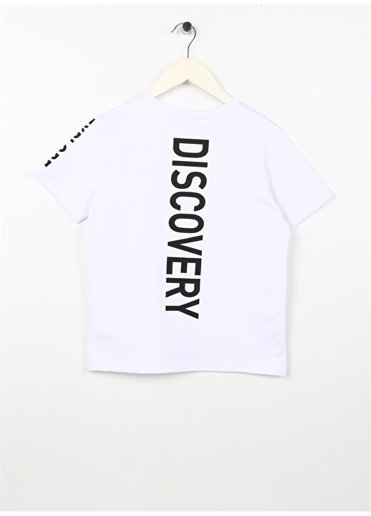 Discovery Expedition Beyaz Erkek Çocuk Bisiklet Yaka Düşük Omuzlu Baskılı T-Shirt CHINE BOY 2