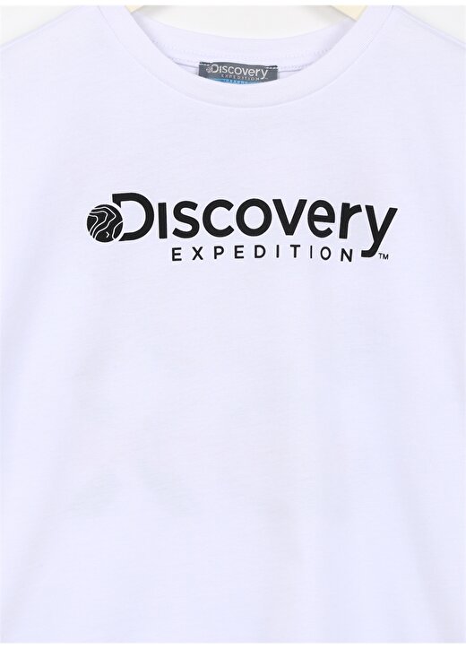Discovery Expedition Beyaz Erkek Çocuk Bisiklet Yaka Kısa Kollu Baskılı T-Shirt PERU BOY 3