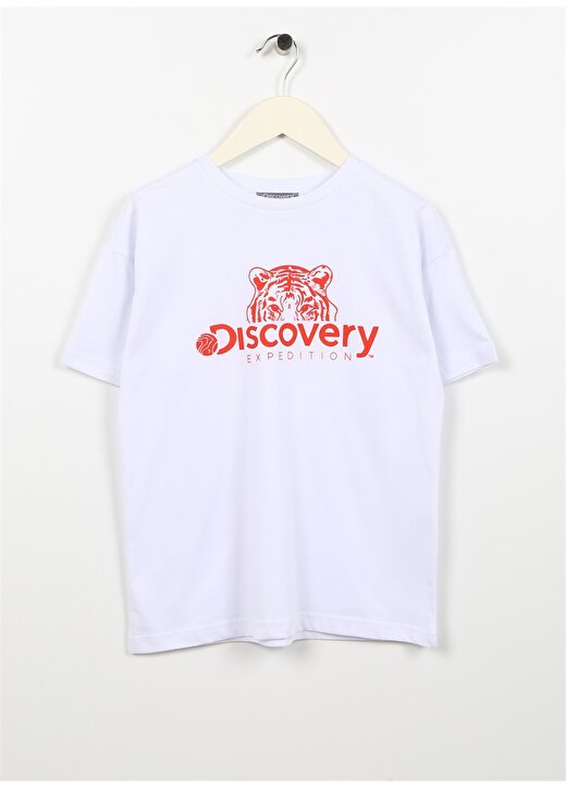 Discovery Expedition Beyaz Kız Çocuk Bisiklet Yaka Baskılı T-Shirt PERU GIRL 1