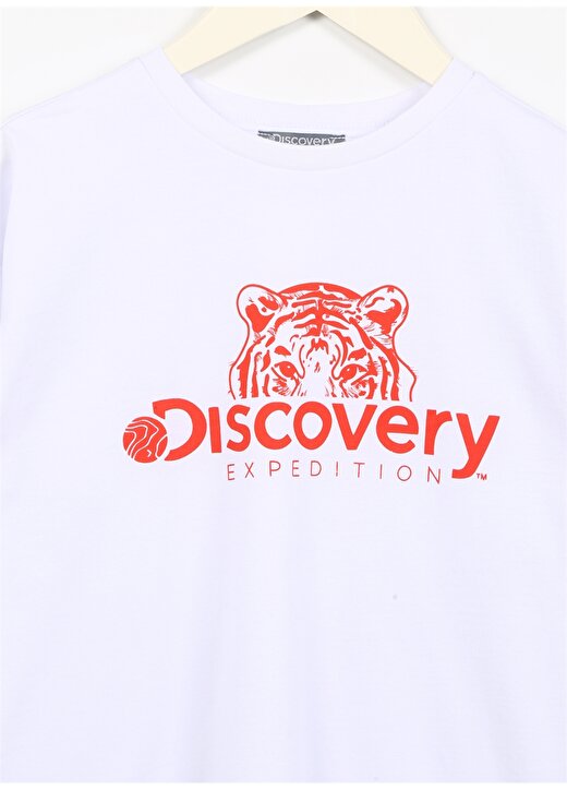 Discovery Expedition Beyaz Kız Çocuk Bisiklet Yaka Baskılı T-Shirt PERU GIRL 3