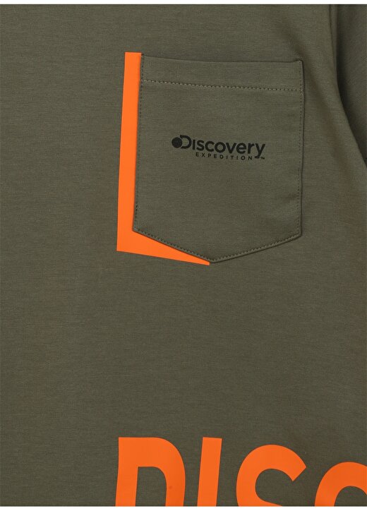Discovery Expedition Haki Erkek Çocuk Bisiklet Yaka Düşük Omuzlu Baskılı T-Shirt ZEUS BOY 3