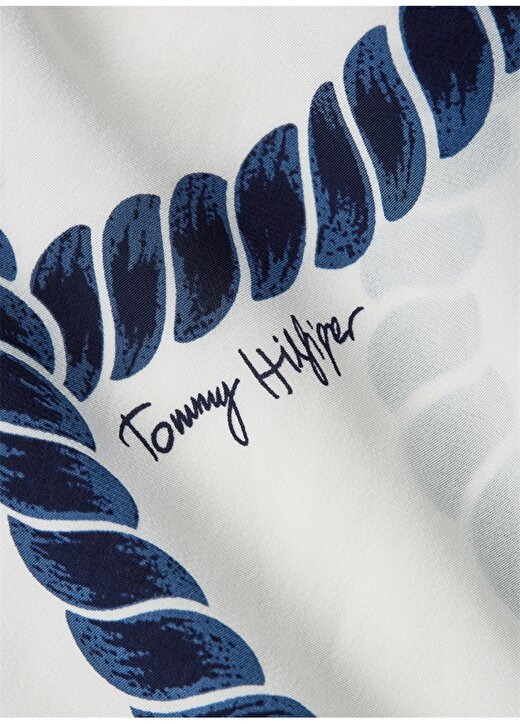 Tommy Hilfiger Klasik Yaka Mavi Standart Kadın Elbise WW0WW379720G4 3