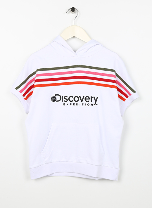 Discovery Expedition Baskılı Kız Çocuk Beyaz Sweatshırt SHINE GIRL 1