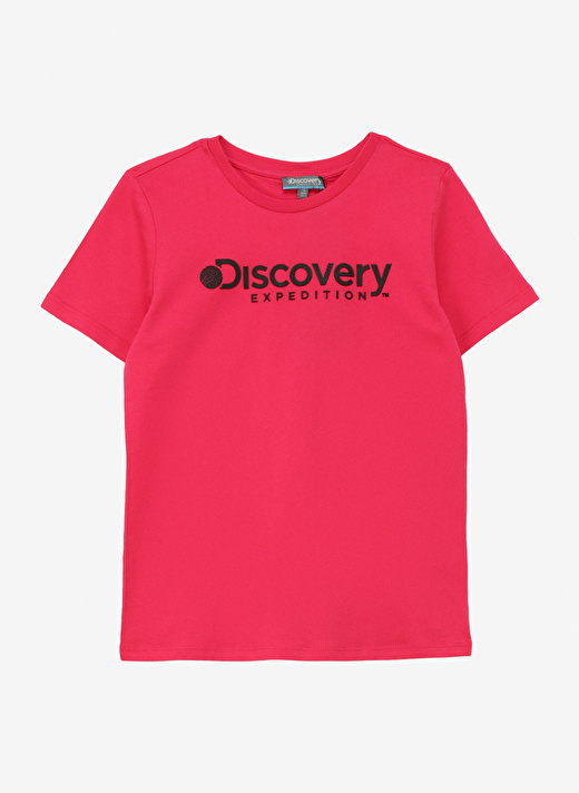 Discovery Expedition Pembe Kız Çocuk Bisiklet Yaka Kısa Kollu Baskılı T-Shirt ROGERS GIRL   1
