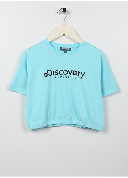 Discovery Expedition Mint Kız Çocuk Bisiklet Yaka Kısa Kollu Baskılı T-Shirt ZENTA GIRL 1