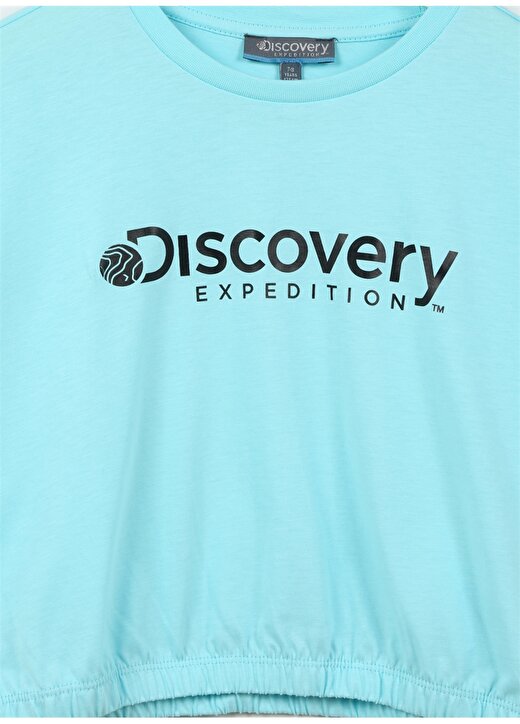 Discovery Expedition Mint Kız Çocuk Bisiklet Yaka Kısa Kollu Baskılı T-Shirt ZENTA GIRL 3
