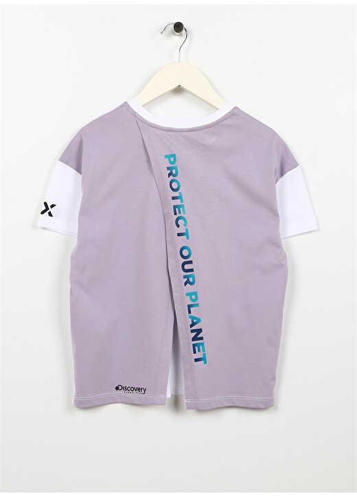 Discovery Expedition Baskılı Beyaz - Lila Kız Çocuk T-Shirt COME GIRL 2