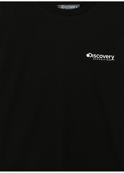 Discovery Expedition Siyah Erkek Çocuk Bisiklet Yaka Kısa Kollu Baskılı T-Shirt SAWA BOY 3