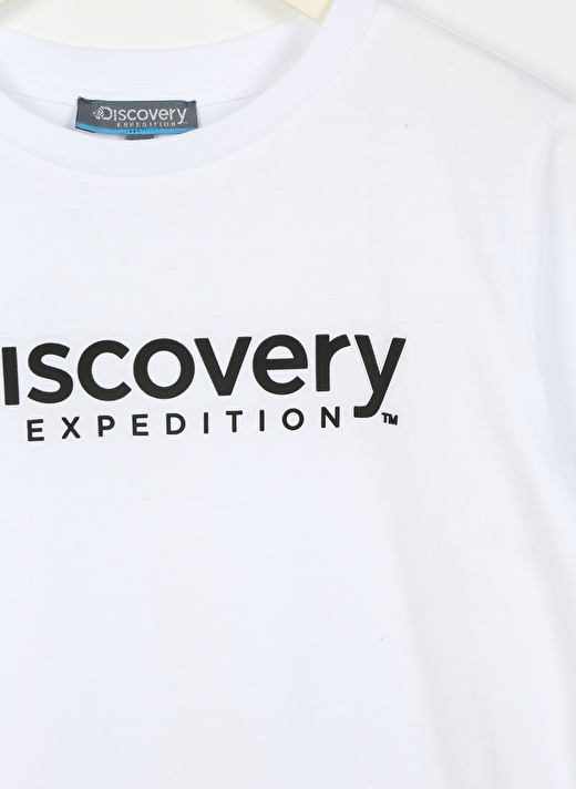 Discovery Expedition Beyaz Erkek Çocuk Bisiklet Yaka Kısa Kollu Baskılı T-Shirt ROGERS BOY   3