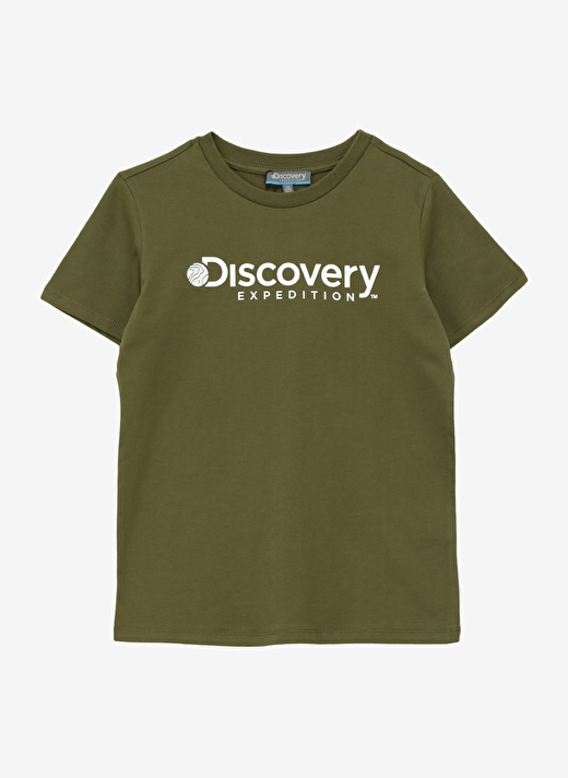 Discovery Expedition Haki Erkek Çocuk Bisiklet Yaka Baskılı T-Shirt ROGERS BOY  1