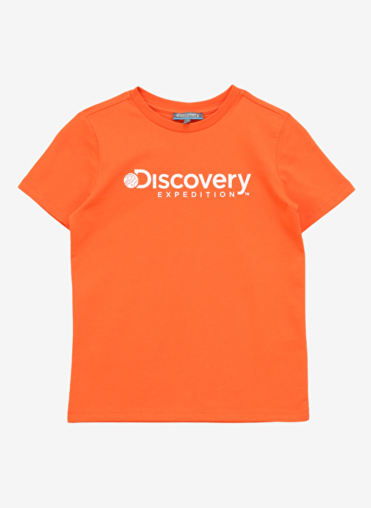 Discovery Expedition Turuncu Erkek Çocuk Bisiklet Yaka Baskılı T-Shirt ROGERS BOY  1