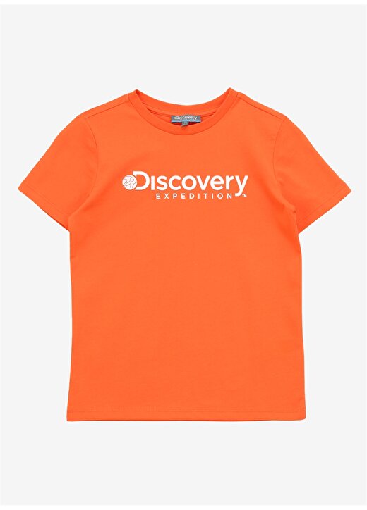 Discovery Expedition Turuncu Erkek Çocuk Bisiklet Yaka Baskılı T-Shirt ROGERS BOY 1