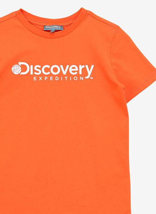 Discovery Expedition Turuncu Erkek Çocuk Bisiklet Yaka Kısa Kollu Baskılı T-Shirt ROGERS BOY   3