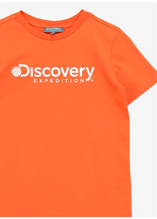Discovery Expedition Turuncu Erkek Çocuk Bisiklet Yaka Baskılı T-Shirt ROGERS BOY 3