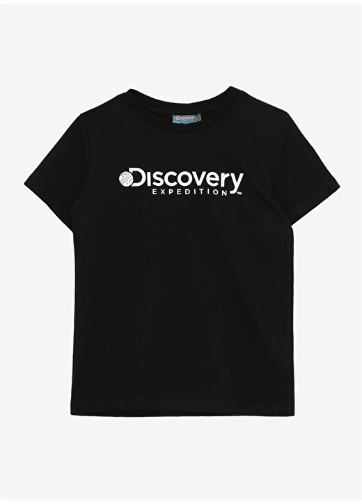 Discovery Expedition Siyah Erkek Çocuk Bisiklet Yaka Baskılı T-Shirt ROGERS BOY 1
