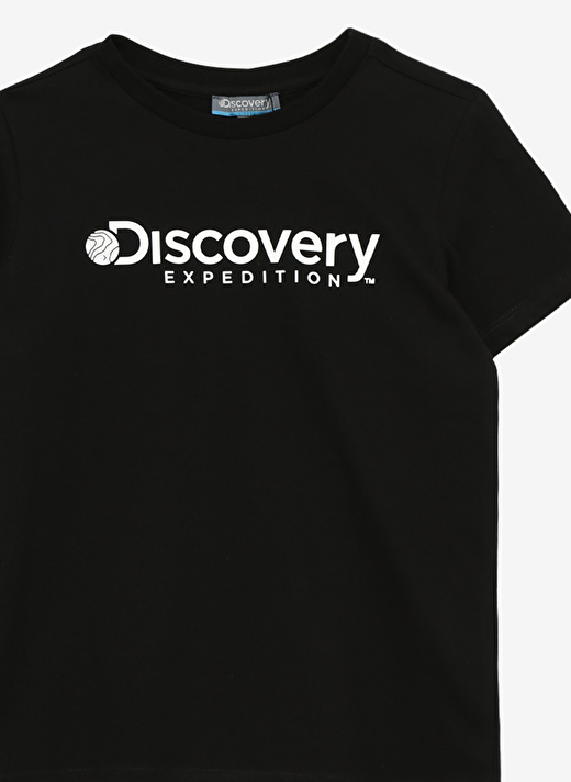 Discovery Expedition Siyah Erkek Çocuk Bisiklet Yaka Baskılı T-Shirt ROGERS BOY  3