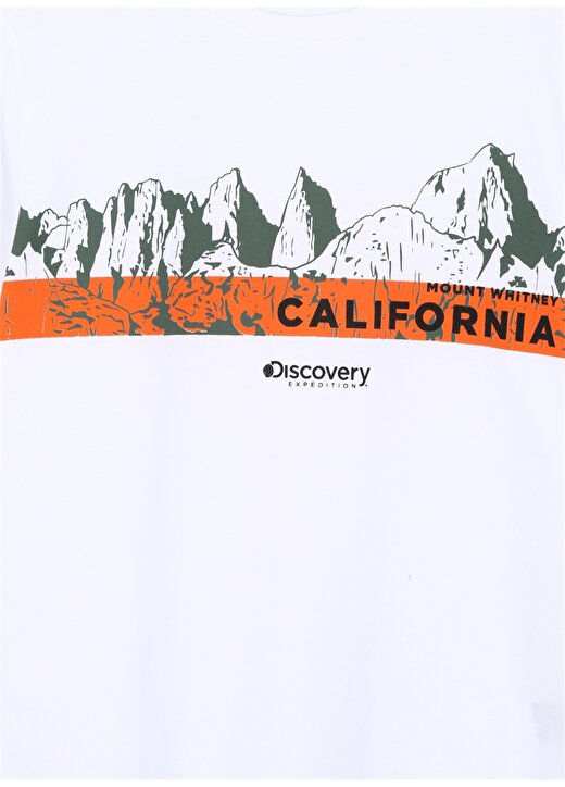 Discovery Expedition Beyaz Erkek Çocuk Bisiklet Yaka Kısa Kollu Baskılı T-Shirt CALIFORNIA BOY 3
