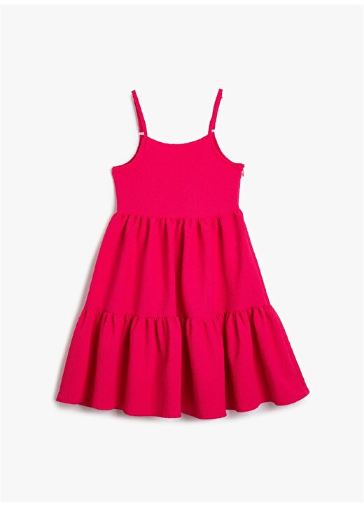 Koton Düz Pembe Kız Çocuk Diz Altı Elbise 3SKG80081AW 1