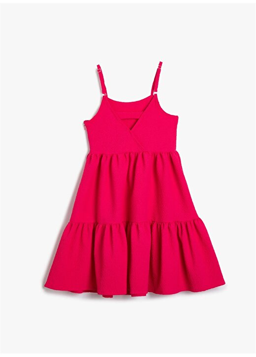 Koton Düz Pembe Kız Çocuk Diz Altı Elbise 3SKG80081AW 2