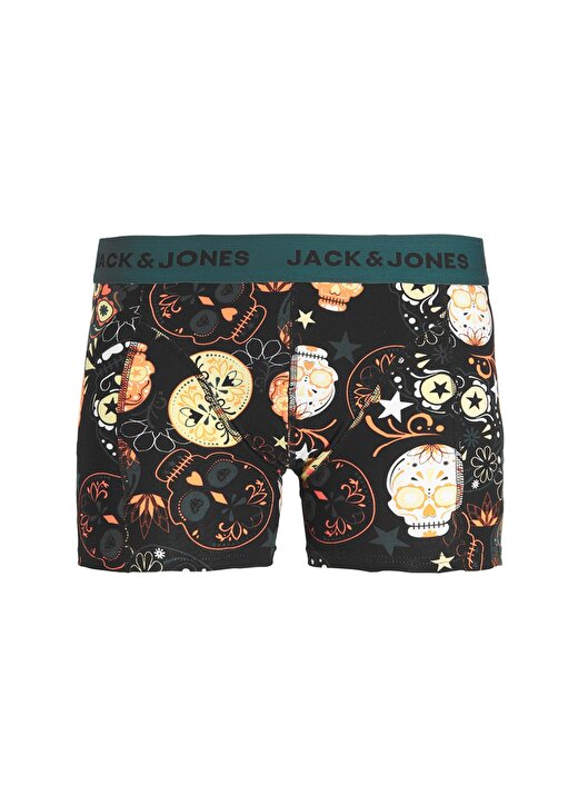 Jack & Jones Koyu Yeşil Erkek Boxer JACSKULL FLOWER TRUNK 1