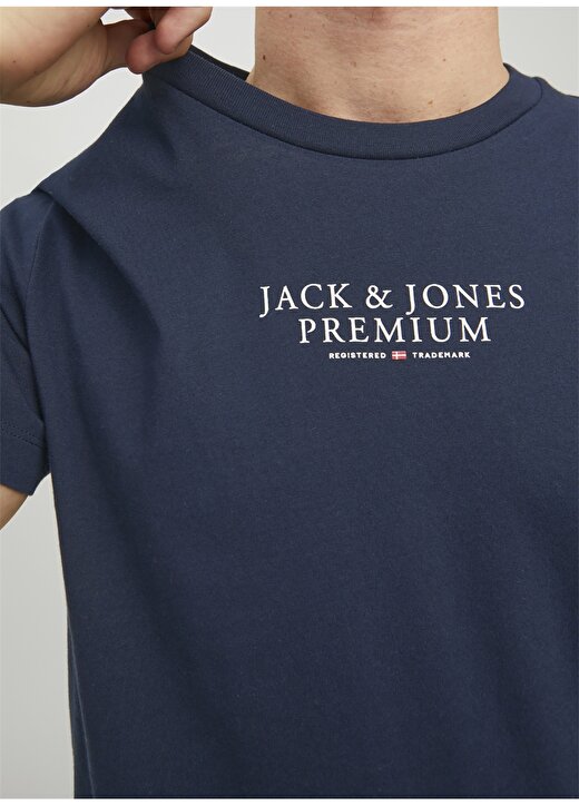 Jack & Jones Bisiklet Yaka Düz Lacivert Erkek T-Shirt JPRBLUARCHIE SS TEE CREW NECK NOOS 2
