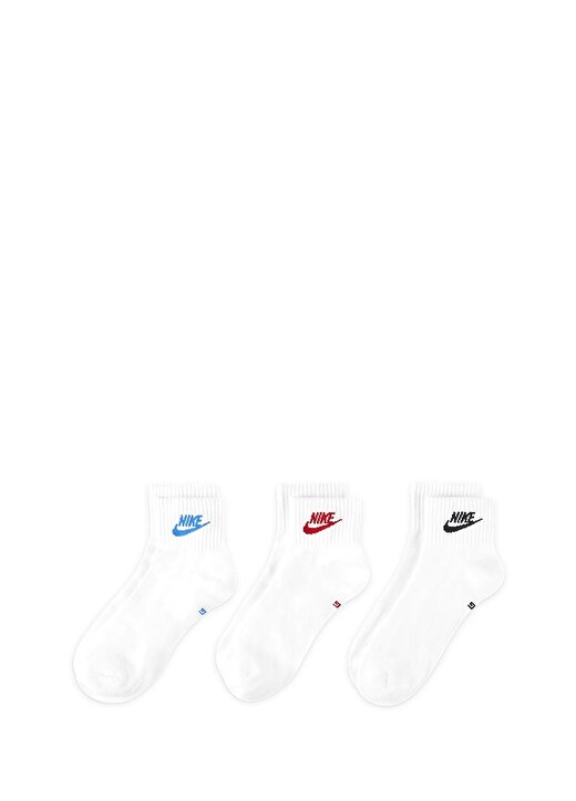 Nike Unisex Beyaz Çorap DX5074-911 Ankle Socks (3 Pairs) 2