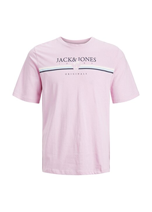 Jack & Jones Bisiklet Yaka Düz Pembe Erkek T-Shirt JORCODY SUMMER TEE SS CREW NECK 2