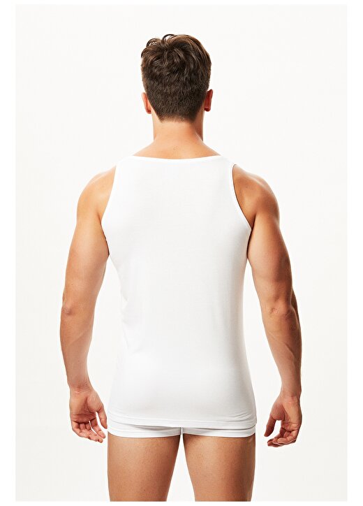 Dosxx Özel Kot Çantalı Elegant Modal Elastan Soft Beyaz 2'Li Atlet 2