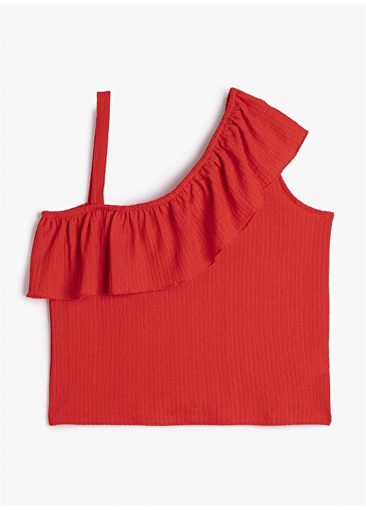Koton Düz Kırmızı Kız Çocuk T-Shirt 3SKG10140AK 1