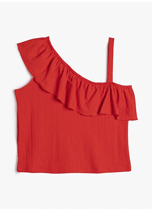 Koton Düz Kırmızı Kız Çocuk T-Shirt 3SKG10140AK 2