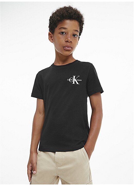 Calvin Klein Düz Erkek Çocuk Siyah Sweatshırt IB0IB01231BEH 1