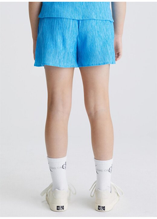 Calvin Klein Mavi Kız Çocuk Mini Rahat Düz Şort IG0IG01982CY0 2