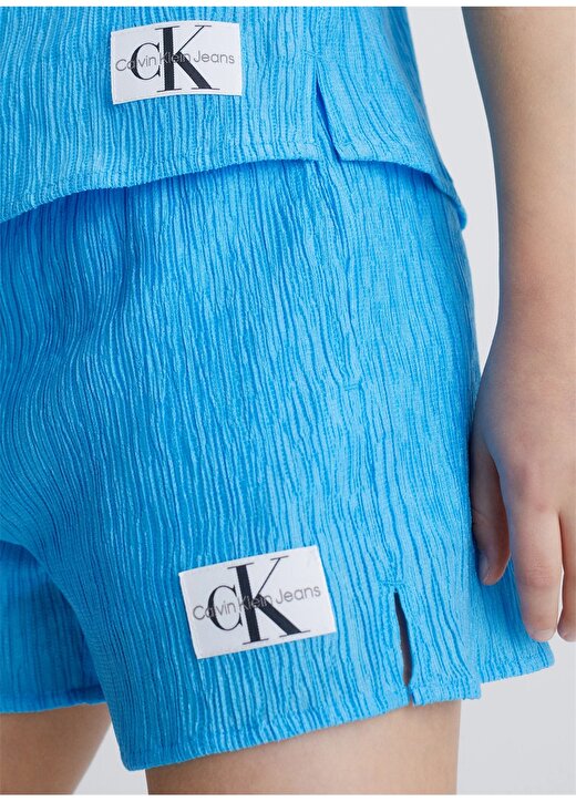 Calvin Klein Mavi Kız Çocuk Mini Rahat Düz Şort IG0IG01982CY0 3