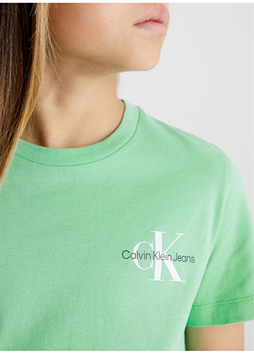 Calvin Klein Düz Erkek Çocuk Yeşil Sweatshırt IB0IB01231L1C 3