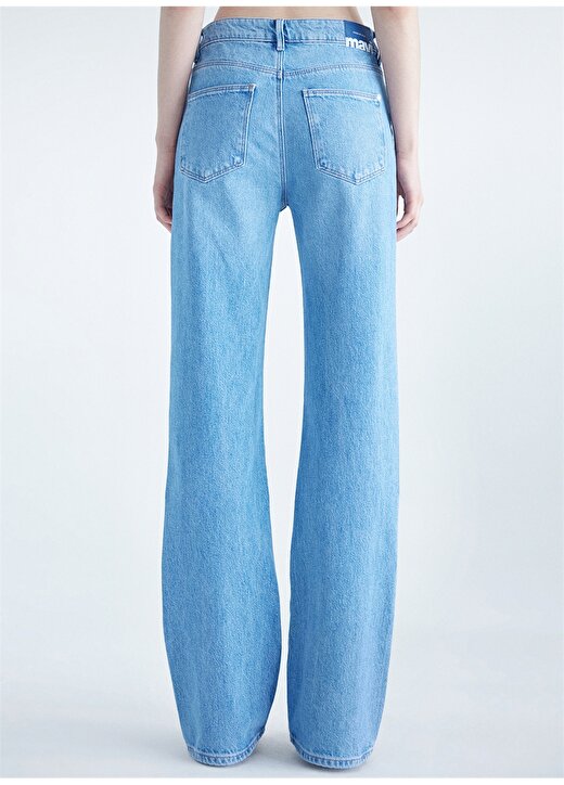 Mavi VICTORIA Mid Premium Yüksek Bel Geniş Paça Geniş Fit Mavi Kadın Denim Pantolon M101072-84197 4