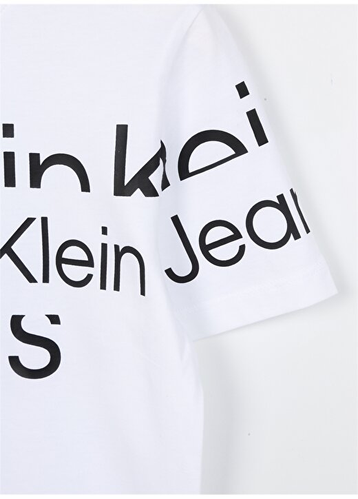 Calvin Klein Baskılı Beyaz Erkek Çocuk T-Shirt IB0IB01650YAF 3