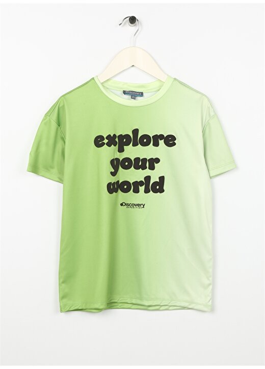 Discovery Expedition Baskılı Neon Yeşil Erkek Çocuk T-Shirt COME BOY 1