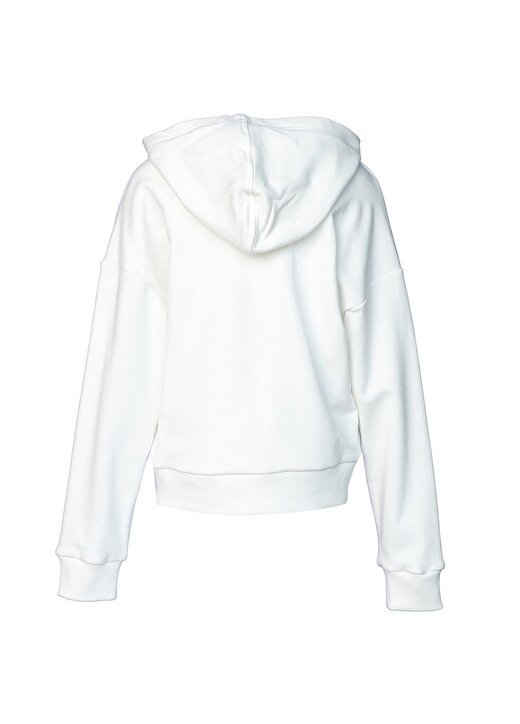Hummel Kırık Beyaz Kız Çocuk Kapüşonlu Uzun Kollu Kısa Geniş Fit Baskılı Sweatshirt 921606-9003 HMLJADAN HOODIE 4